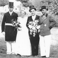 Das Königspaar 1950 - Helmut Gottschalk und Helga Bunte - Schützenkompanie Oeventrop